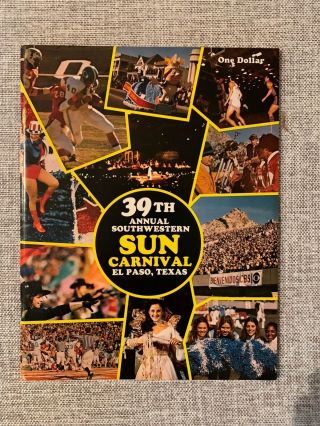 1973 Sun Bowl College Football Program - Auburn V Missouri - First Sun For Miss