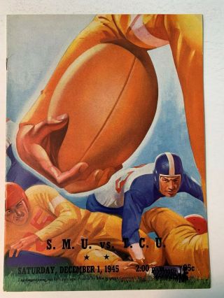 1945 Tcu Horned Frogs Vs Smu Mustangs Football Program