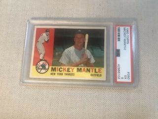 1960 Topps Mickey Mantle 350 Psa 5 Ex Card Good Centering