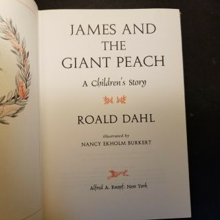 James And The Giant Peach by Roald Dahl - 1961 1st Edition Second State 2
