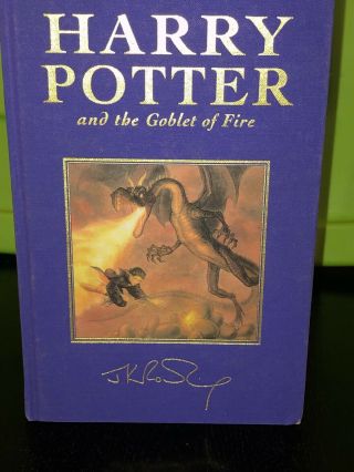 J.  K.  Rowling - Harry Potter and the goblet of fire deluxe First Edition 1st Print 2