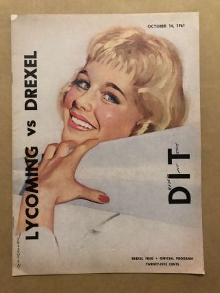 Lycoming Col @ Drexel Institute Of Tech College Football Programs 1961 Ex