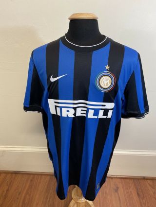 Nike Dri Fit Inter Milan Soccer Footbal Jersey Shirt Pirelli - Mens Size Large