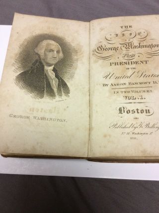 The Life Of George Washington Circa 1826 Boston 2 Volume Leather Set