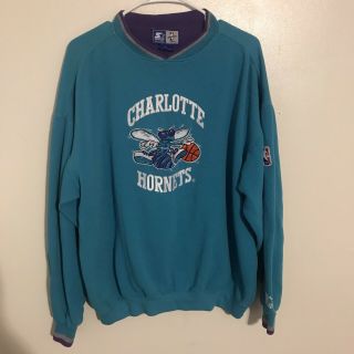 Starter Vintage 90’s Charlotte Hornets Sweatshirt Size Large