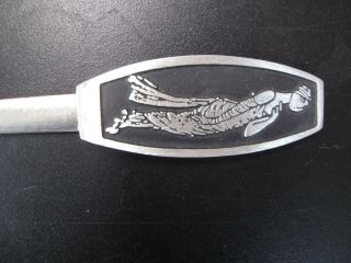 Edward Gorey Character on Handle Pewter Letter Opener Paper Knife 7.  5 Inches 3
