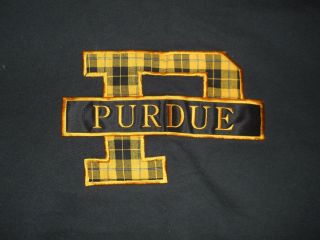 Purdue University Boilermakers Spell Out PLAID P Crewneck Sweatshirt Men ' s 2XL 2
