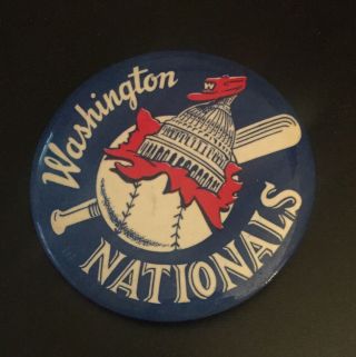 Vintage Mlb Baseball Pin / Button - Washington Nationals