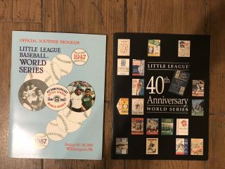 1987 Little League World Series Official Program 40th.  1947 - 87
