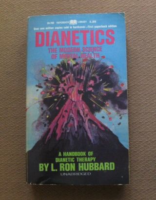 Dianetics By L.  Ron Hubbard - 1st Pb Printing 1968 Paperback Library Scientology
