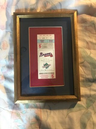1991 World Series Game 2 Ticket Stub Minnesota Twins Vs Atlanta Braves