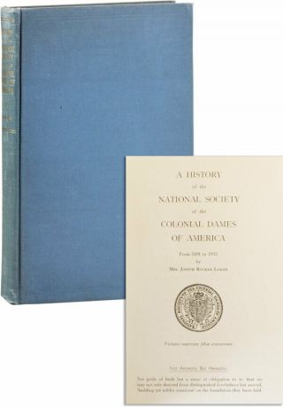 Lamar History Of The National Society Of The Colonial Dames Of America Sgd 1934