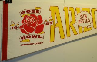 1987 Rose Bowl Arizona State Sun Devils 30 " Pennant Full Size College Football