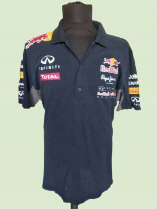 Pepe Jeans Red Bull F1 Racing Shirt Infiniti Total Embroidered Polo Sz 2xl