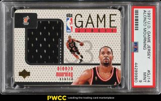 1997 Upper Deck Game Jersey Alonzo Mourning Patch Gj14 Psa 9 (pwcc)