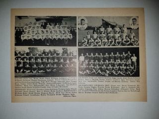 Lsu Tigers University Tulane Centenary College 1934 Football Team Picture