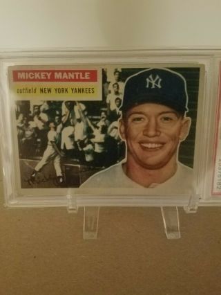 1956 Topps 135 Mickey Mantle Yankees Psa 3