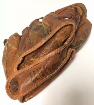 Antique Wilson Baseball Glove,  Little Luke " The Real Mccoy " A2151,  Button Strap