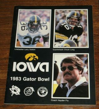 1983 Iowa Hawkeyes Football vs Florida Gators Gator Bowl Media Guide,  Ticket stub 2