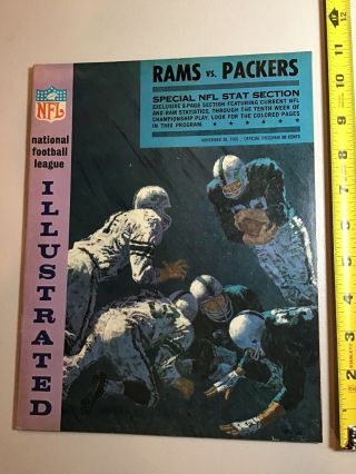 1965 Green Bay Packers La Los Angeles Rams Nfl Football Program