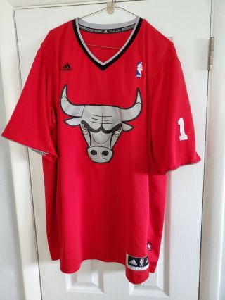 Chicago Bulls Derrick Rose Short Sleeve Jersey Adidas
