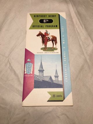 Kentucky Derby 1961 Brochure Horse Racing Sports Program