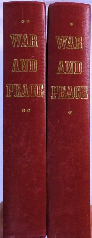 Leo Tolstoy War And Peace The Folio Press 1971 Hardcover 2 Volume Set