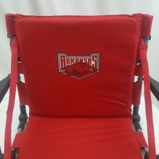 Arkansas Razorbacks Stadium Folding Seat Chair Red U of A Hogs Carrying Handle 2