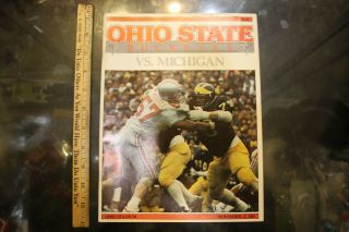 Official Ohio State Buckeyes Football Program 11/17/84 Vs Michigan Jsh