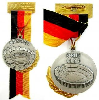 Munich 1972 & Berlin 1936 Olympic Games 6.  International Walking Day Medal