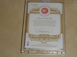 2018 - 19 Panini Flawless Encased Rookie RC Autograph Auto Trae Young 10/15 2