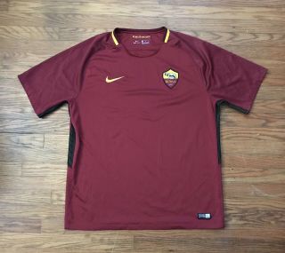 Nike 2017/18 As Roma Italy Home Soccer Jersey Size Xl