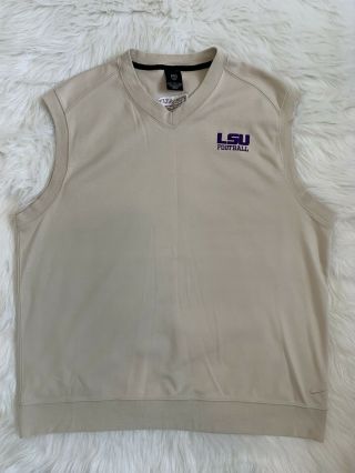 LSU Football XL Men ' s Nike Golf Vest Embroidered Eye of the Tiger 2
