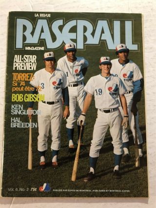 1974 Montreal Expos La Revue Baseball Foli Singleton Davis Bailey All Star Prev