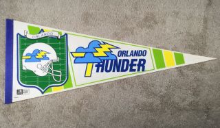 Vintage Orlando Thunder Full Size Wlaf World League Football Pennant Nfl Europe