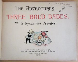 1897 The Adventures Of The Three Bold Babes - S.  Rosamond Praeger First Edition