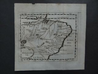 1694 Pierre Du Val Atlas Map Brazil - Brasilia - Brasil - South America Duval