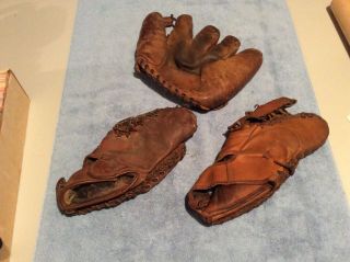 Vintage Baseball Gloves Mitts 20’s,  30’s