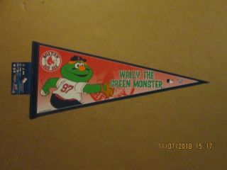 Mlb Boston Red Sox Vintage 2007 Wally The Green Monster Logo Baseball Pennant