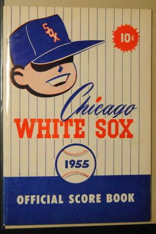 1955 Chicago White Sox Vs Baltimore Orioles Official Scorebook