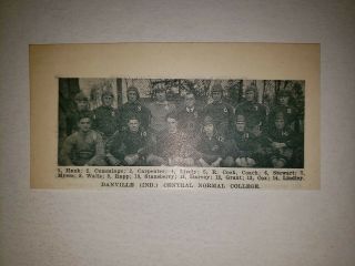 Danville Indiana Central Normal College 1923 Football Team Picture Rare