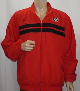 Team Nike Georgia Bulldogs Uga Full Zip Jacket Red Size Large Dawgs