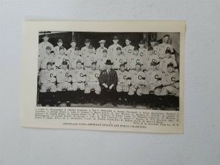 Indians 1920 Team Picture Jim Bagby Stan Coveleskie Bill Wambsganss Tris Speaker