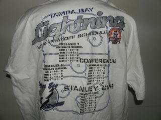Nhl Tampa Bay Lightening 2004 Stanley Cup Champions Bracket T - Shirt Size Xl