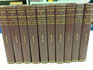 The Book Of Knowledge Child Complete Set Of 10 Double Vol Grolier 1957 - Hc Gc