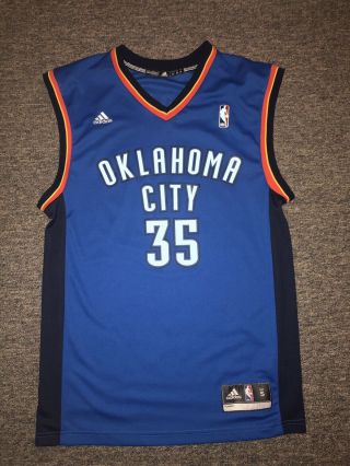 Kevin Durant 35 Oklahoma City Thunder Blue Swingman Size Small Nba Men Jersey