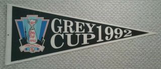 1992 80th Grey Cup Toronto Argonauts Full Size Cfl Football Pennant
