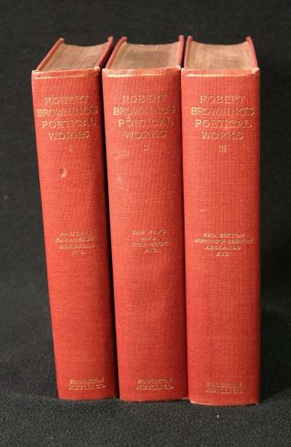 The Poetical Of Robert Browning 3 Volume Set Illustrated 1899 Love Poems