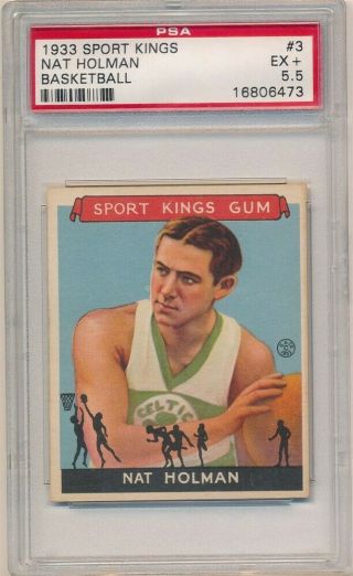 Nat Holman 1993 Sport Kings Gum 3 Basketball Card Boston Celtics Sp Psa 5.  5 Ex,