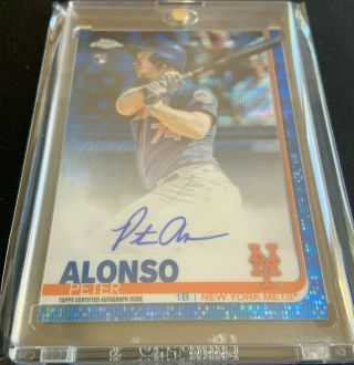 Pete Alonso 2019 Topps Chrome Blue Wave On Card Auto Refractor Rc D 120/150
